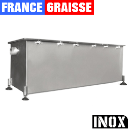 bac à graisse cave-extérieur 1000 couverts jour inox professionnel - 1330L