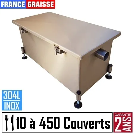 bac a graisse restaurant en inox sous plonge pour professionnel PREMIUM