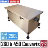 Bac à graisse restaurant 450 Couverts/jour - 250L - Inox sous plonge ou sous évier (Gamme PREMIUM)