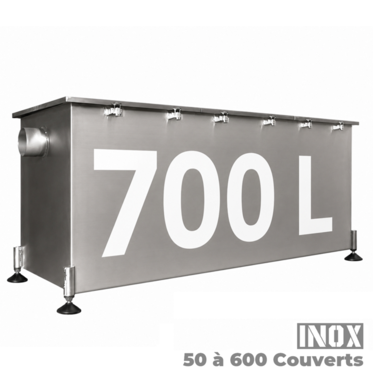 bac à graisse cave-extérieur 600 couverts jour inox professionnel - 700L