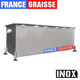 bac à graisse cave-extérieur 1000 couverts jour inox professionnel - 1330L