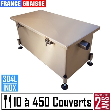 bac a graisse restaurant en inox sous plonge pour professionnel PREMIUM
