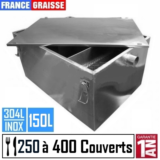 bac a graisse restaurant sous plonge en inox de 150 à 400 couverts jour - 120L