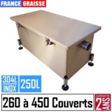 Bac à graisse restaurant 450 Couverts/jour - 250L - Inox sous plonge ou sous évier (Gamme PREMIUM)