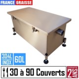 Bac à graisse restaurant 90 Couverts/jour - 60L - Inox sous plonge ou sous évier (Gamme PREMIUM)
